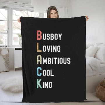 Discover African American Busboy Restaurant Worker Fleece Blankets