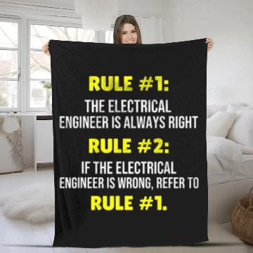 Discover Electrical Engineer Rules Electrical Engineer Student Baseball Tees Fleece Blankets