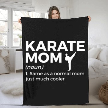 Discover Karate Mom Definition Funny Karateka Zip Fleece Blankets