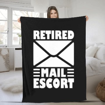 Discover Retired Mail Escort Postal Worker Mailman Retirement Baseball Tees Fleece Blankets