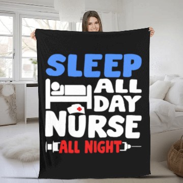 Discover Funny Night Shift Today Is Yesterday Nightshift Fleece Blankets