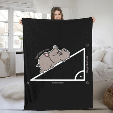 Discover Hyppotenuse Pythagoras Student Teacher Math Teacher Design Fleece Blankets