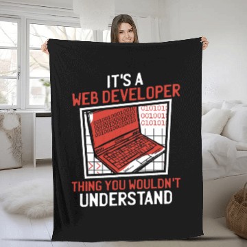 Discover Funny Web Developer Programmer Websites Coder Web Dev Fleece Blankets