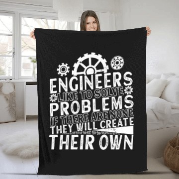 Discover Engineer Apparel Engineering Student Engineers Fleece Blankets
