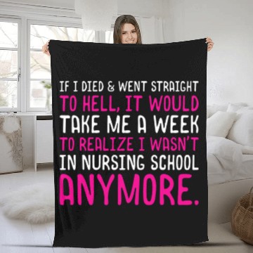 Discover Funny nurses Nursing Student 2 Fleece Blankets