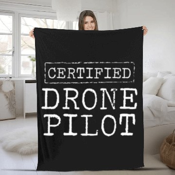 Discover Certified Drone Pilot Gifts Fleece Blankets