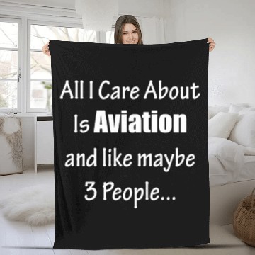 Discover Pilot Flight Instructor Job All I Care is Aviation Funny Fleece Blankets
