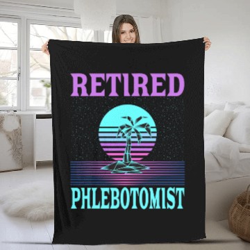 Discover Retired Phlebotomist Beach Retirement Fleece Blankets