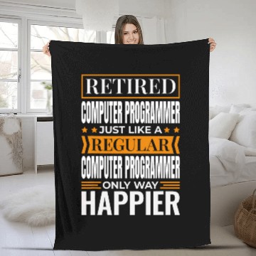 Discover Retired Computer Programmer for Retiree Computer Engineer Baseball Tees Fleece Blankets