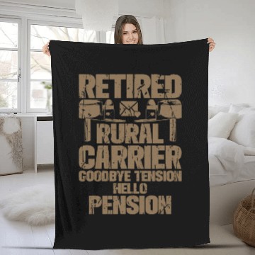 Discover Rural Carrier Mail Carrier Postal Worker Postman Mailman 3 Fleece Blankets