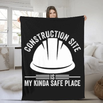 Discover Construction site is my safe place construction site Bau Baseball Tees Fleece Blankets