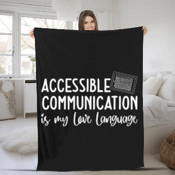 Discover Aac Slp Speech Therapy Aac Communication Device For Autism Fleece Blankets