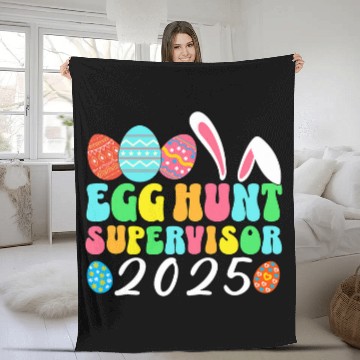 Discover Egg Hunt Supervisor Easter Egg Hunting Supervisor parents Fleece Blankets