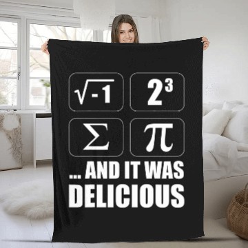 Discover I Ate Some Pie And It Was Delicious Math Professor Fleece Blankets