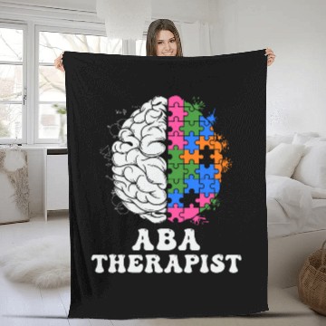 Discover ABA Therapist Applied Behavior Analysis Neurodiversity 1 Fleece Blankets