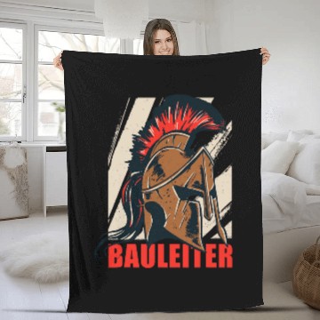 Discover Construction Worker Construction Site Helmet for Construction Managers Fleece Blankets