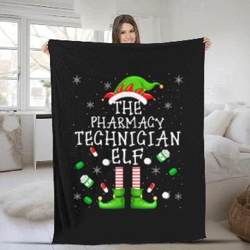 Discover Pharmacist Lover Funny The Pharmacy Technician Elf Christmas Baseball Tees Fleece Blankets