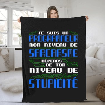 Discover I am a programmer my level computer Baseball Tees Fleece Blankets