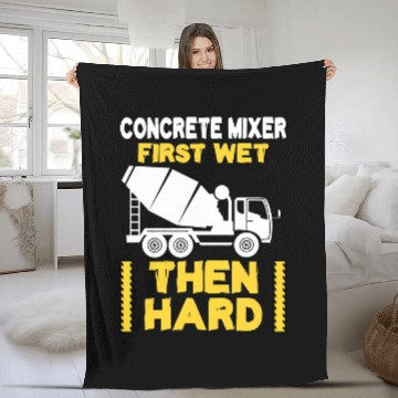 Discover Construction Site Construction Worker Concrete Mixer Baseball Tees Fleece Blankets