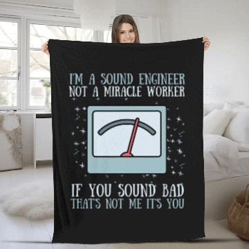 Discover Audio Engineer Beatmaker And Soundguy Miracle Worker Zip Fleece Blankets