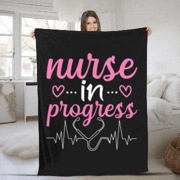 Discover nurses In Progress Nursing Student Future nurses Life 1 Zip Fleece Blankets