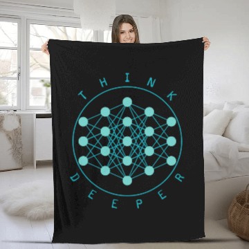 Discover Think Deeper Programmer Data Science AI Machine Learning Baseball Tees Fleece Blankets
