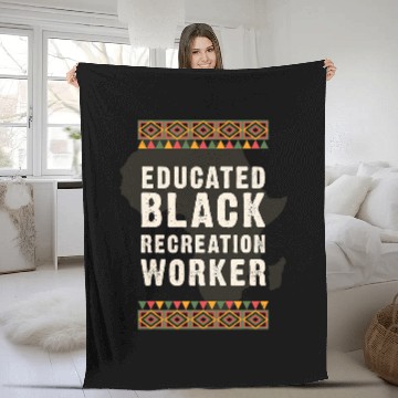 Discover Educated Black Recreational Therapist Juneteenth Baseball Tees Fleece Blankets