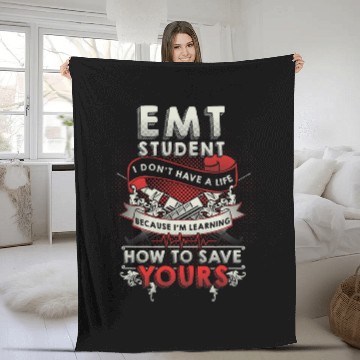 Discover Emergency medicals Technician School Fleece Blankets