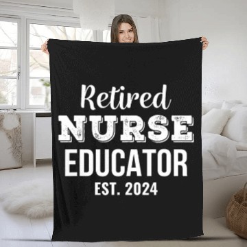 Discover Retired nurses Educator Funny Retirement Zip Fleece Blankets