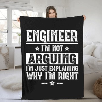 Discover Engineer Im Not Arguing Engineering Funny Engineer Student Baseball Tees Fleece Blankets