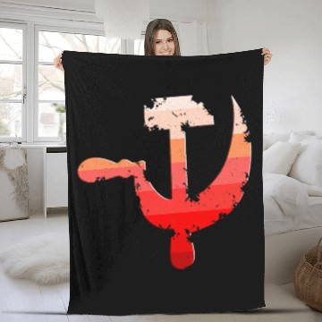 Discover Hammer And Sickle Worker Hardworkers Farmer Baseball Tees Fleece Blankets