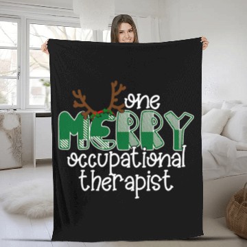 Discover Occupational Therapy Christmas Green Plaid for OT Baseball Tees Fleece Blankets
