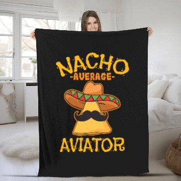 Discover Nacho Average Aviator Cinco de Mayo Fiesta Pilot Fleece Blankets