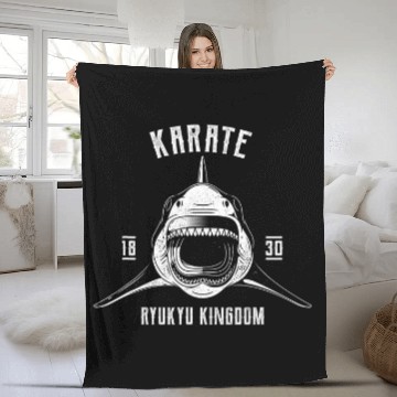Discover Japanese Shark Karate Gift 2 Fleece Blankets