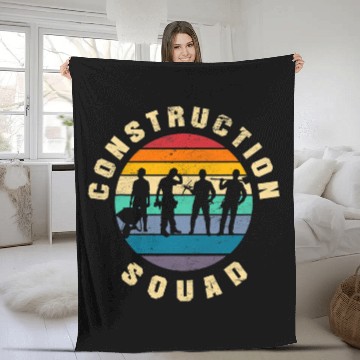 Discover Construction Worker Construction Squad Contractor Builder Baseball Tees Fleece Blankets