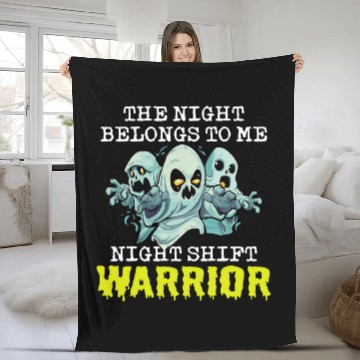 Discover Halloween Night Shift Worker Graveyard Duty Spooky 5 Baseball Tees Fleece Blankets