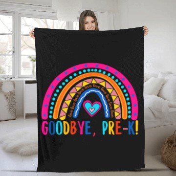 Discover Boho Rainbow Goodbye Pre K Teacher Student Graduation Baseball Tees Fleece Blankets