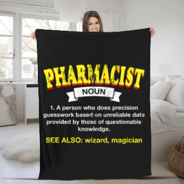 Discover Pharmacist Definition Funny Pharmacy Humor Zip Fleece Blankets