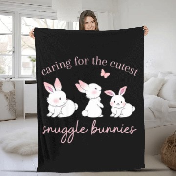 Discover Caring For The Cutest Snuggle Bunnies NICU nurses Easter Baseball Tees Fleece Blankets