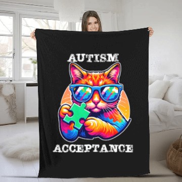 Discover Autism Awareness Acceptance Special Education Teacher Gifts 6 Fleece Blankets