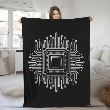 Discover Board Hardware Programmer Gift Computer Scientist Fleece Blankets