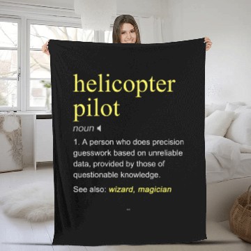 Discover Helicopter Pilot Definition Funny Cool Baseball Tees Fleece Blankets