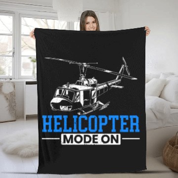 Discover Helicopter Mode On Flight Instructor Aeronautics Aviator Fleece Blankets