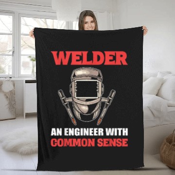 Discover Engineer with Common Sense Repairman Baseball Tees Fleece Blankets
