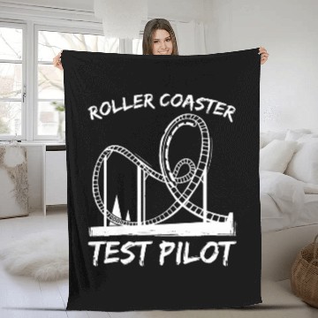 Discover Roller Coaster Test Pilot Zip Fleece Blankets