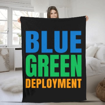 Discover Blue Green Deployment DevOps Engineer Developer Programmer Zip Fleece Blankets