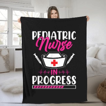 Discover Funny Pediatric nurses In Progress Loading Training Student Fleece Blankets