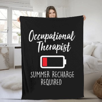Discover Occupational Therapist Summer Recharge Required School Fleece Blankets