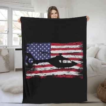Discover Heli Pilot Aviation Military US Flag Helicopter Baseball Tees Fleece Blankets