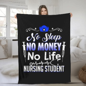 Discover Funny Nursing Student Future RN LPN nurses Fleece Blankets
